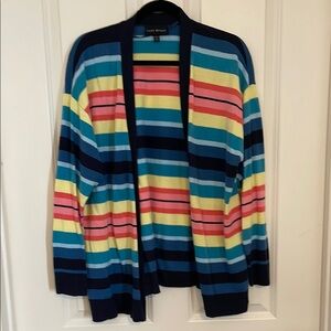 Lane Bryant Multicolor Striped Cardigan